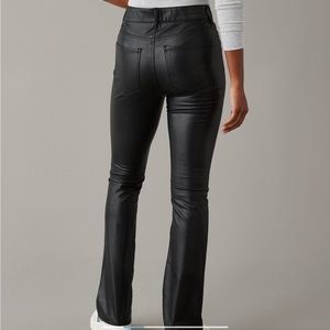 AE Stretch Vegan Leather Super High-Waisted Kick Boot Pant